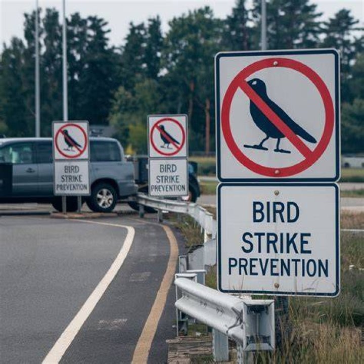 The bird strike didn't cause any injuries - apart from for the bird