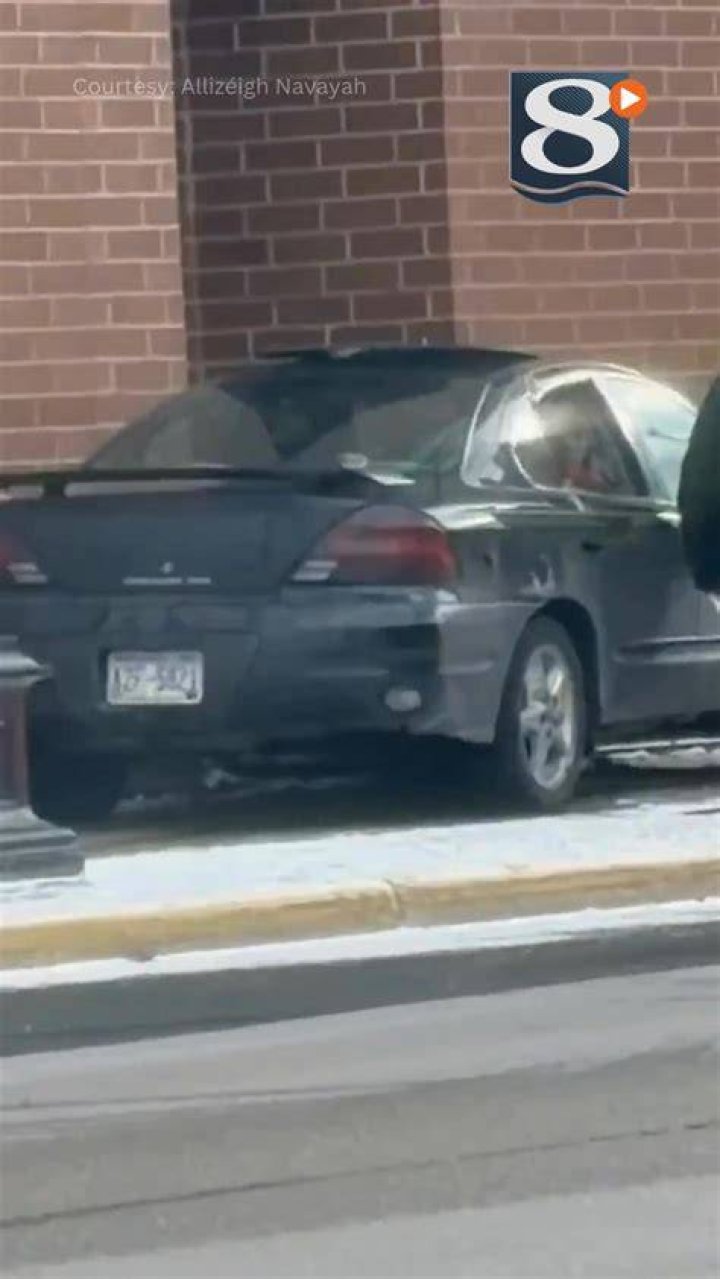 The car appears to be severely damaged