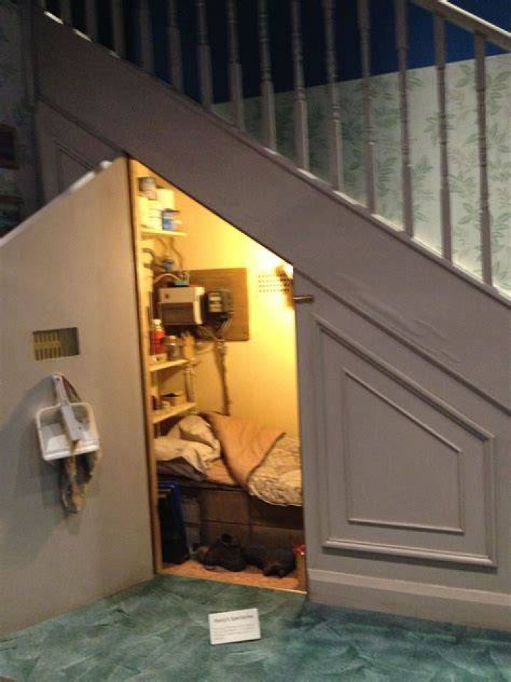 The cupboard under the stairs was completely bare before