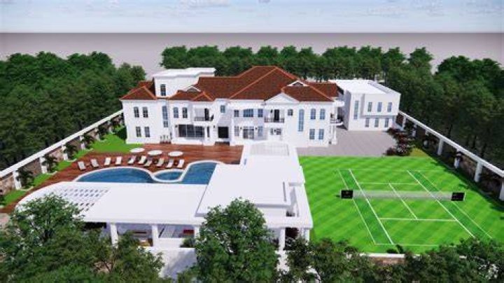 The mansion has ten bedrooms and nine bathrooms