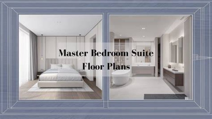 The master suite has a walk-in closet