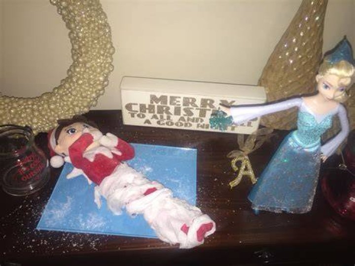 The poor elf was frozen in the Beckham's freezer
