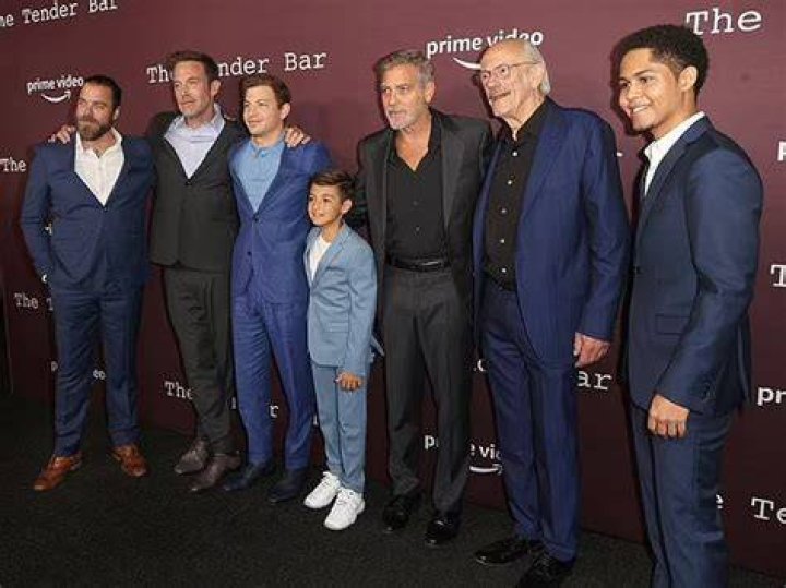 The Tender Bar cast at BFI LFF