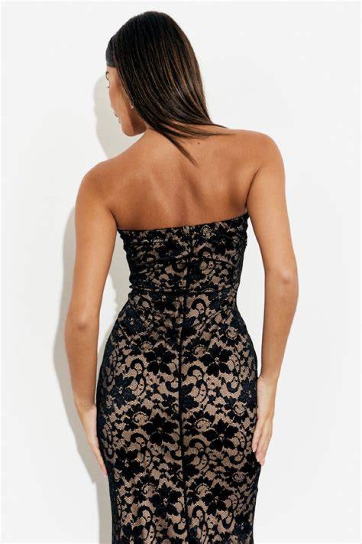 This lace bandeau dress was the cheapest of the bunch at £65 and one of Tina's favourites
