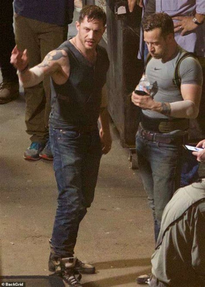Tom Hardy pictured leaving the gym around the time he caught the thief