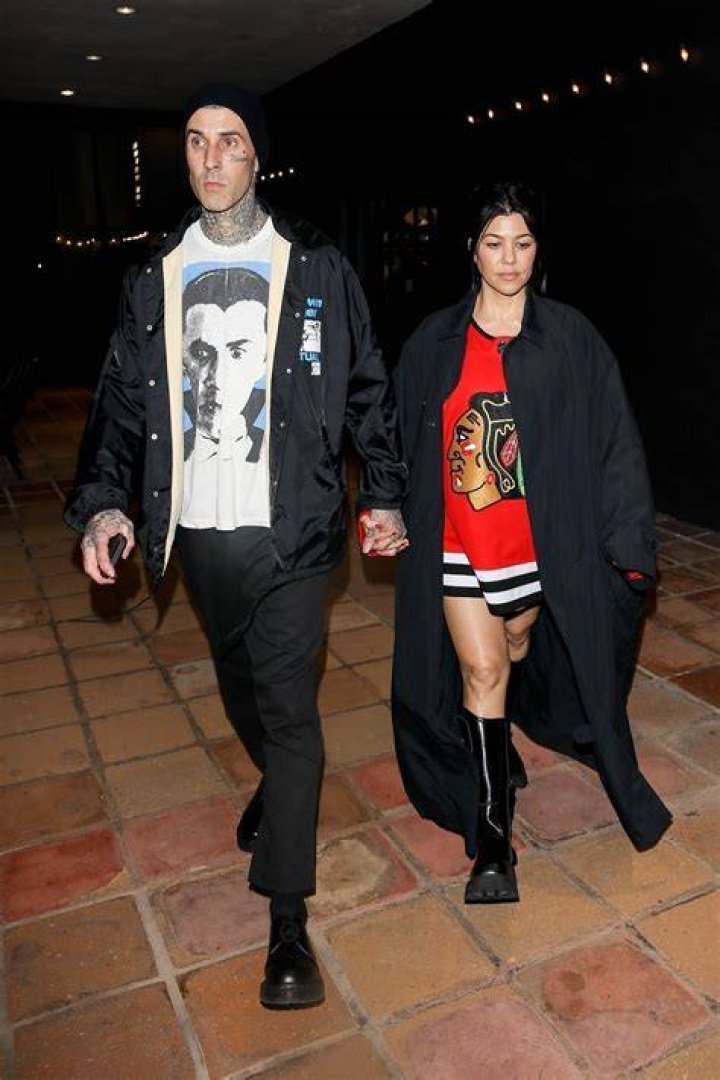 Travis and Kourtney were pictured holding hands