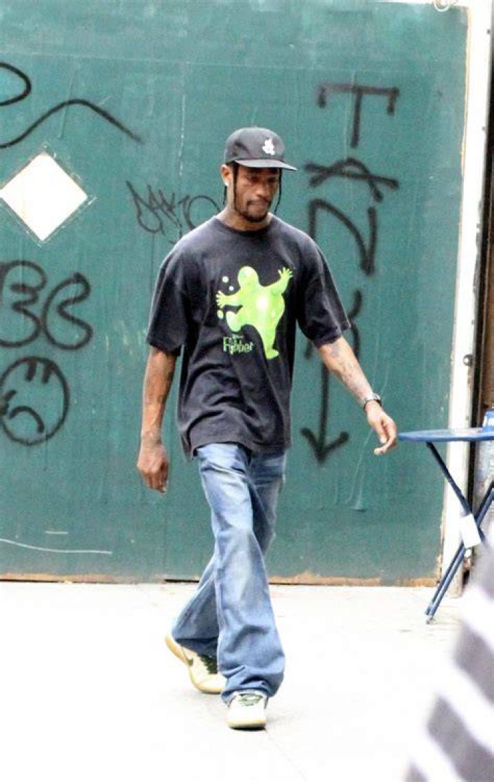 Travis looked stoic while out in New York City on Friday