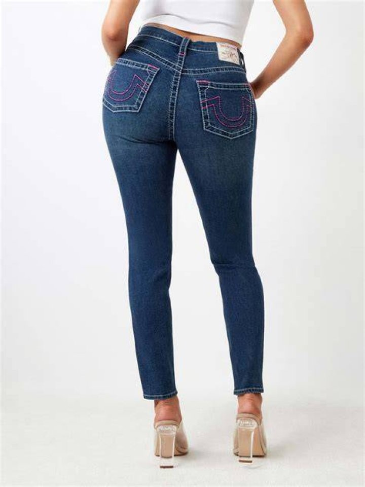 True Religion Halle High-Rise Skinny Exposed Button in 5 am Light