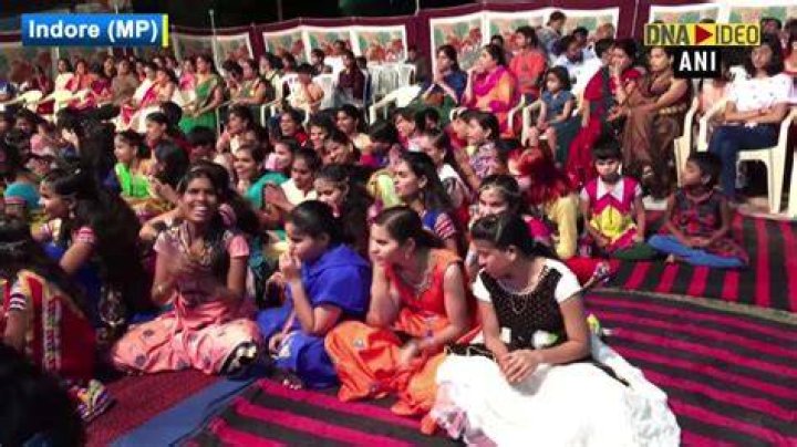 Visually impaired girls perform garba on song penned by PM Modi