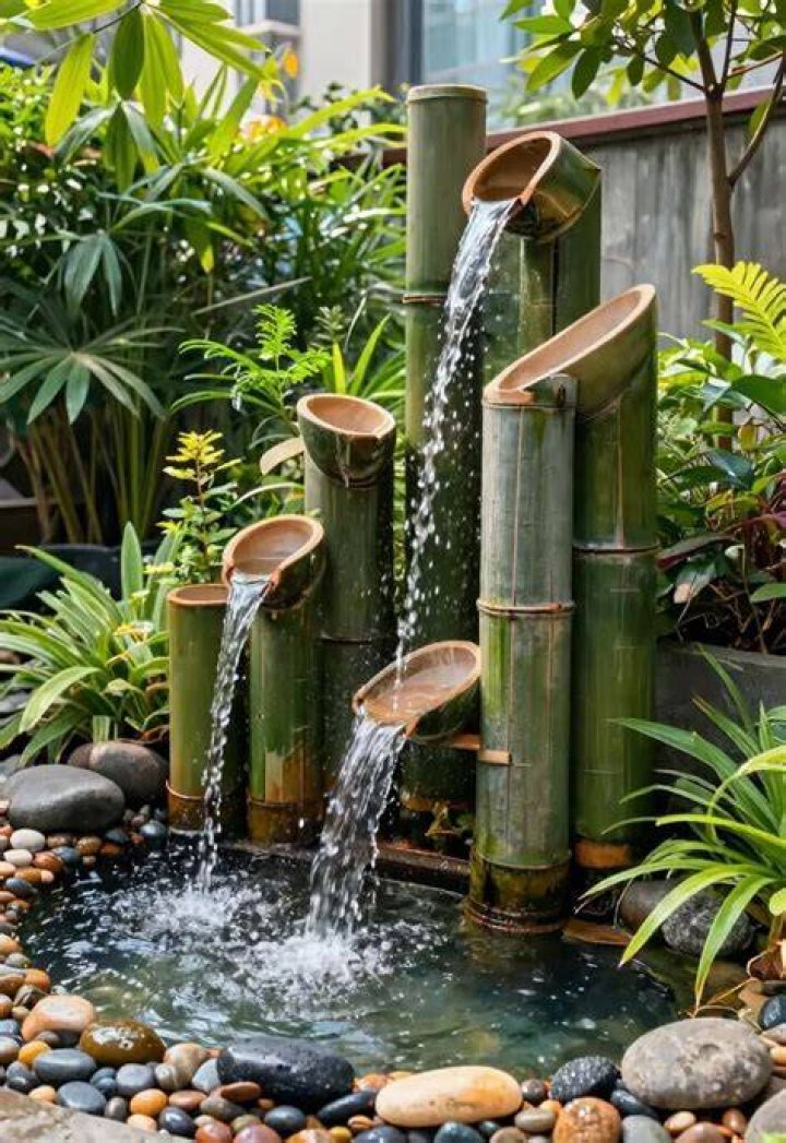 zen garden bamboo fountain